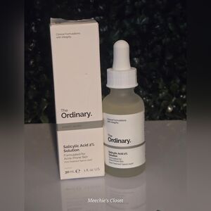 The Ordinary Salicylic Acid 2% Exfoliating Blemish Solution 1oz Anti-Acne Serum.